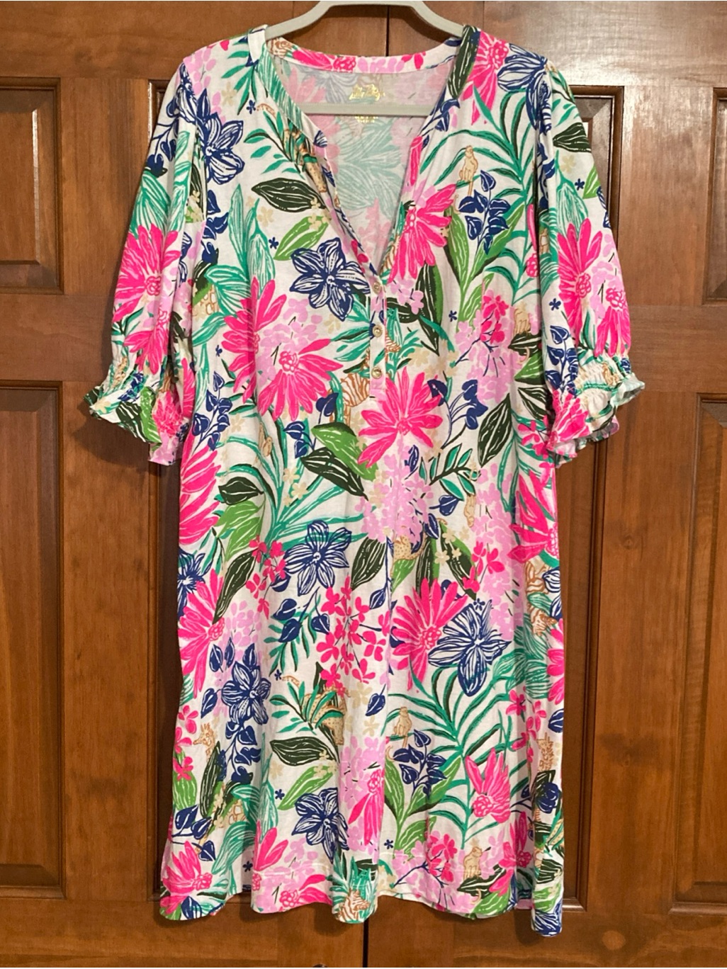 Lilly Pulitzer Delsie Endless Summer Print Shift Dress Women’s Xl Cotton